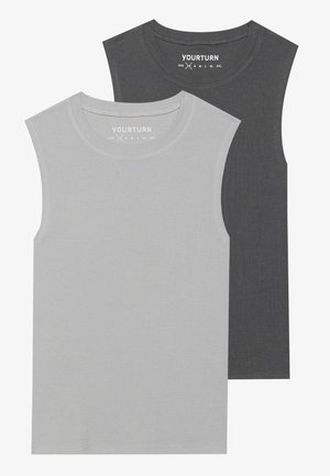 UNISEX 2 PACK BASIC RIB VEST - Top - forged iron/ultimate grey
