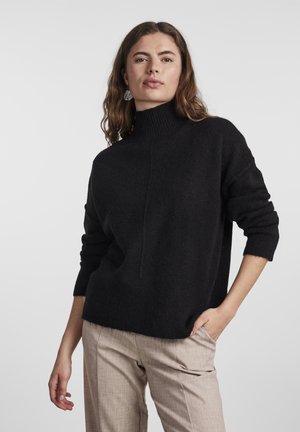 YAS YASBALIS HIGH NECK  - Strickpullover - black