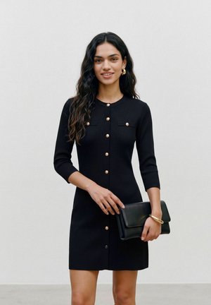 Vero Moda, DRESS AWPICCO SHORT DRESS - Robe pull - black