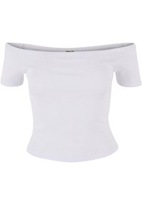 Urban Classics OFF SHOULDER  TEE 2-PACK - Paprasti marškinėliai - black/white