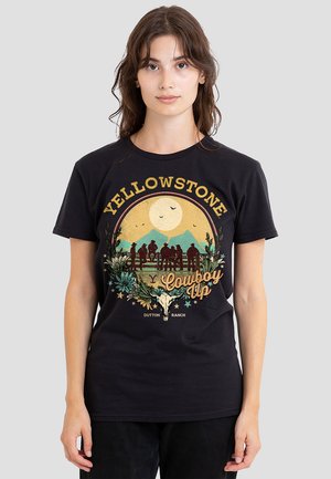 YELLOWSTONE COWBOY UP - Print T-shirt - black