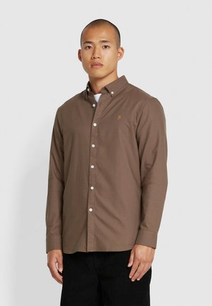 Farah BREWER SLIM FIT OXFORD SHIRT - Shirt - mushroom grey