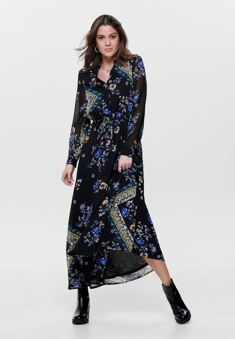 ONLY ONLNINA ANCLE DRESS Robe longue black/anthracite ZALANDO.FR