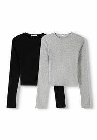 ROUND NECK - PACK OF 2  - Pitkähihainen paita - grey