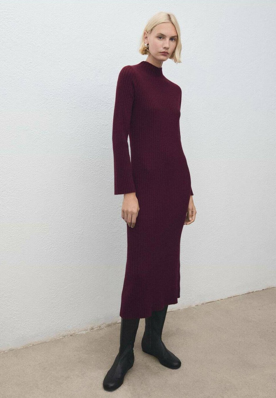 flowy burgundy dress Elegant Sydney Maxi Dress in Wine
