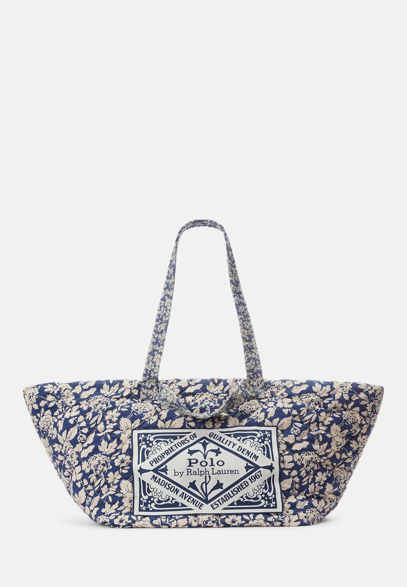 Polo Ralph Lauren QUILTED FLORAL COTTON EXTRA LARGE TOTE - Maisiņveida soma - navy