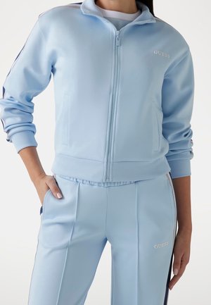 Sweater met rits - light blue