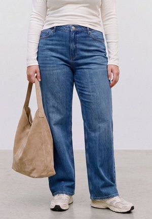 Vero Moda Curve, Wide-fit VMCTESSA High rise Wide Leg Fit - Wide leg - medium blue denim