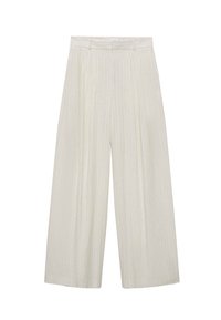 STRIPED WIDE  - Nohavice - off-white