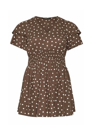 Yours Clothing, PLUS SIZE CASUAL TOPS - Blouse - chocolate