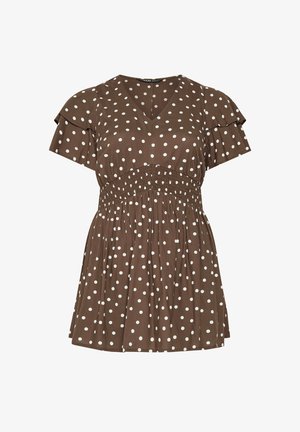 Yours Clothing, PLUS SIZE CASUAL TOPS - Bluse - chocolate