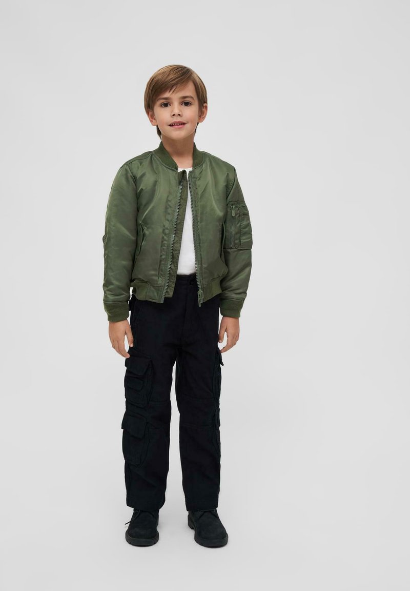 Veste Garçon Brandit - Mixte Polyester/Coton - Capuche Dissimulée - 4 Poches - Tissu Résistant à L'Eau