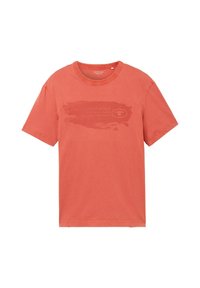 TOM TAILOR MIT TEXT - T-shirt con stampa - flamingo flower