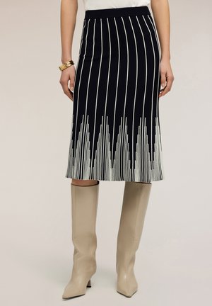 MIDI RIGHE - A-linjainen hame - blu