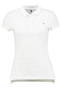 Bílé polokošile z bavlny s límečkem, krátkými rukávy a tříknopovou légou. Na hrudi je malé logo.