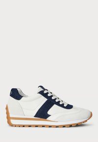BRAYLEE METALLIC-TRIM LEATHER SNEAKER - Αθλητικά παπούτσια - blue denim/off-white