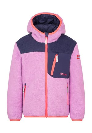 TROLLKIDS, KIDS SANDVIKA TURNOVER JACKET UNISEX - Fleece jacket - light violet deep violet coral pink