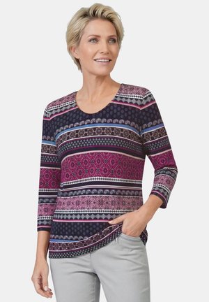 GOLDNER, SHIRT PETITE - Maglietta a manica lunga - navy patterned