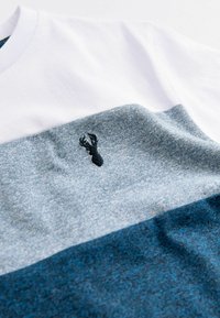 Next BLOCK SHORT SLEEVE - Trükipildiga T-särk - blue white textured