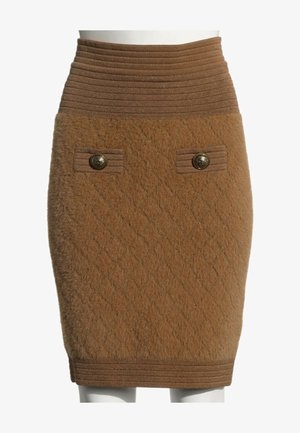 Balmain, MID-LENGTH SKIRT CAMEL - Jupe crayon - camel