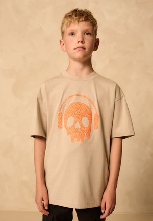 Next, SHORT SLEEVE GRAPHIC - T-shirt con stampa - stone orange skull