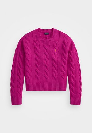 Polo Ralph Lauren CABLE KNIT WOOL CASHMERE SWEATER - Strickpullover - carmine pink
