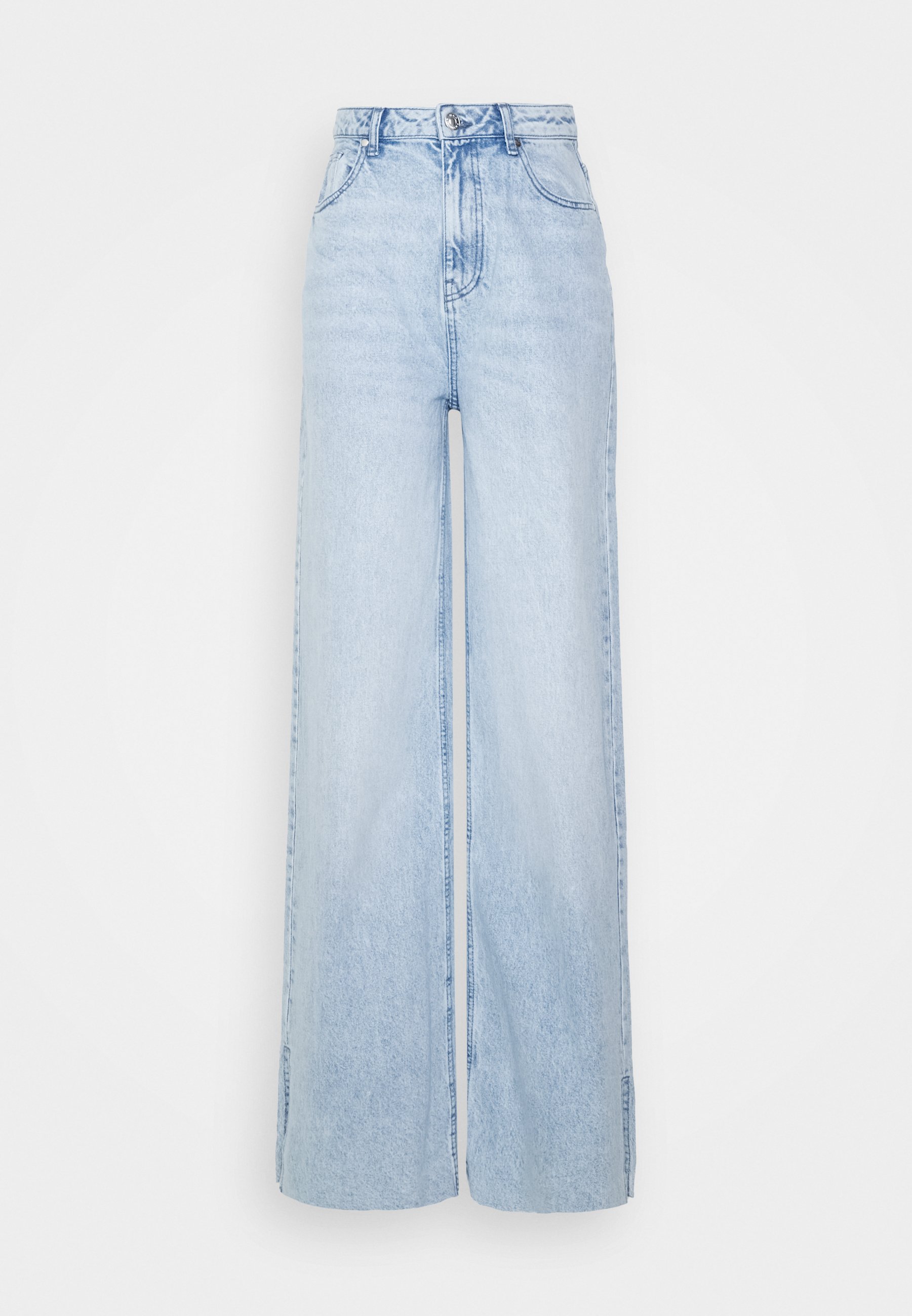 Missguided Tall WASH RAW HEM - Straight leg jeans - blue - Zalando.ie