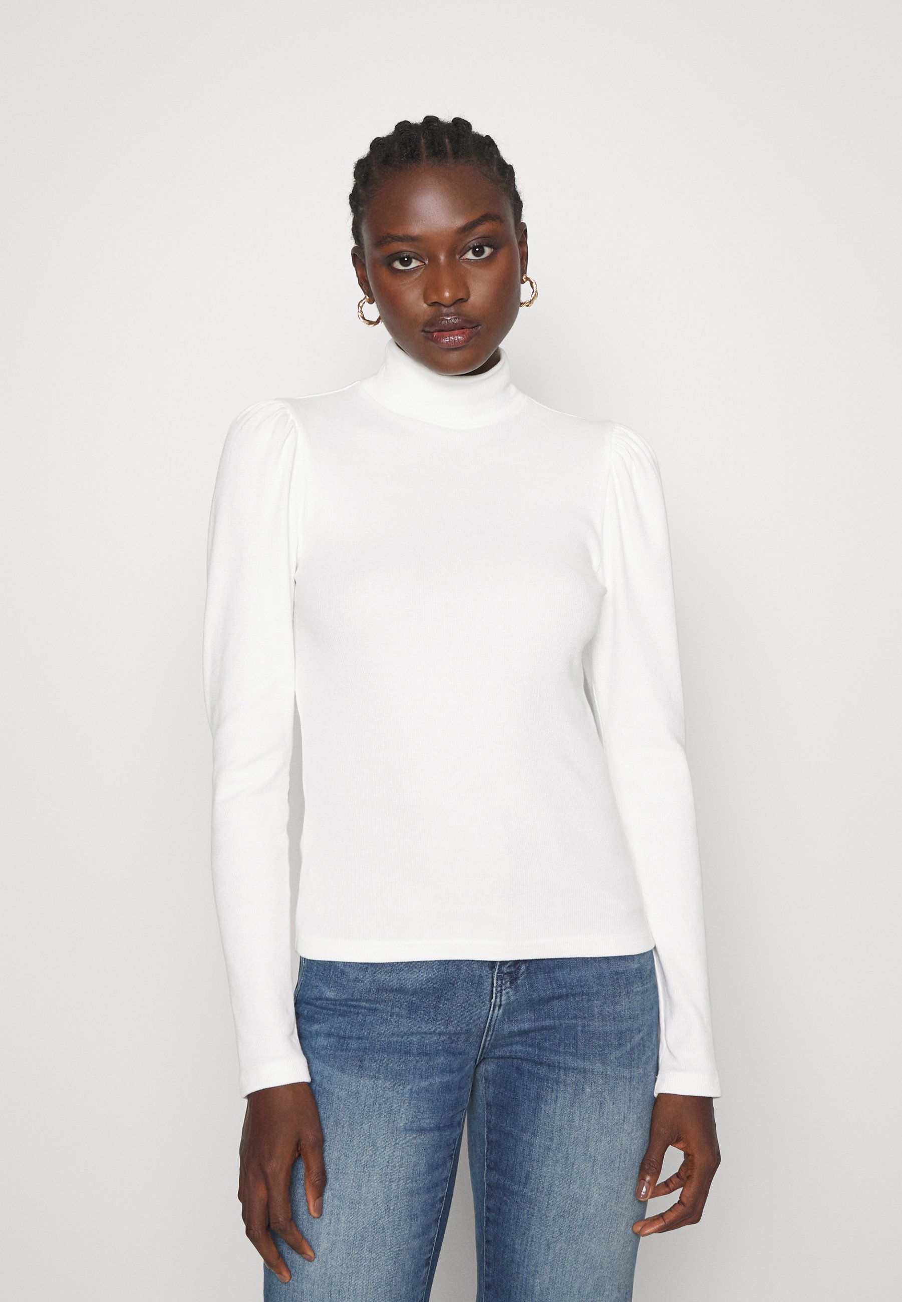 GAP AUTH TURTLENECK PUFF - Long sleeved top - off white/white - Zalando.de