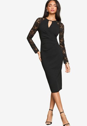 Lipsy KEYHOLE RUCHED - Pārliekama kleita - black lace