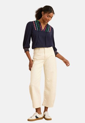 Love & Roses REGULAR FIT - 3/4 SLEEVE - Langarmshirt - navy rainbow ric rac