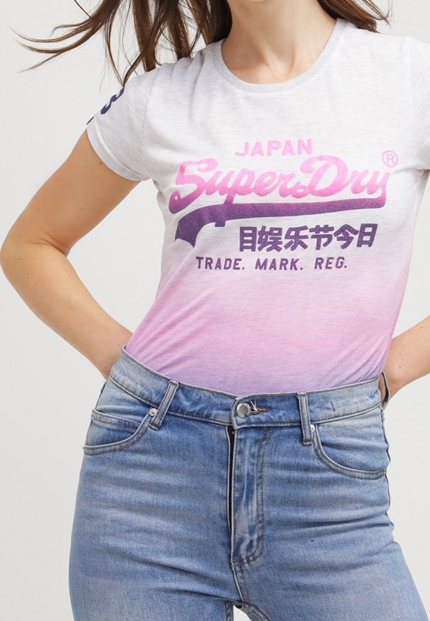 Superdry & Co Triko s potiskem - light grey