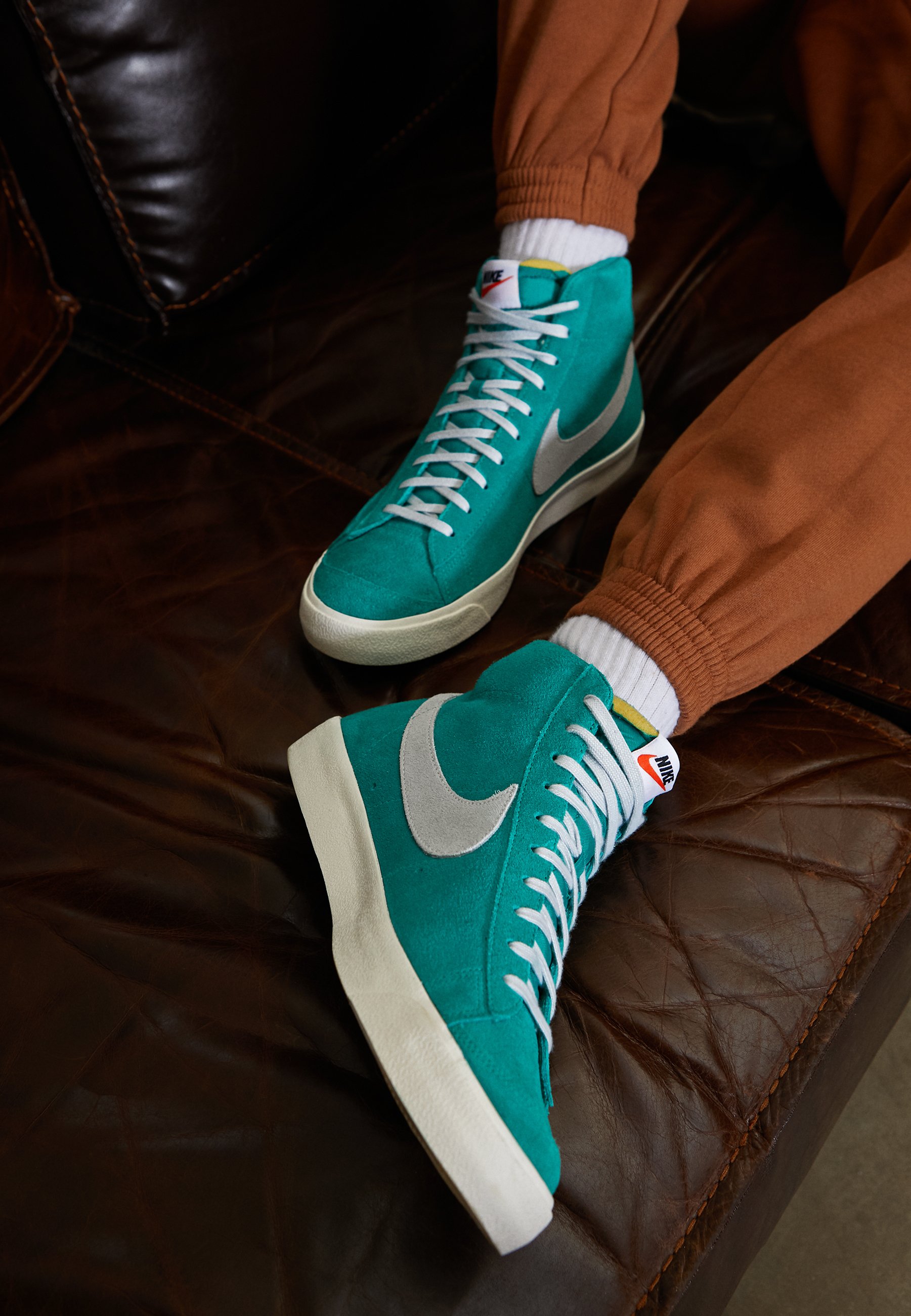 Nike Sportswear BLAZER MID 77 UNISEX - Zapatillas altas - neptune  green/pure platinum/sail/verde oscuro - Zalando.es