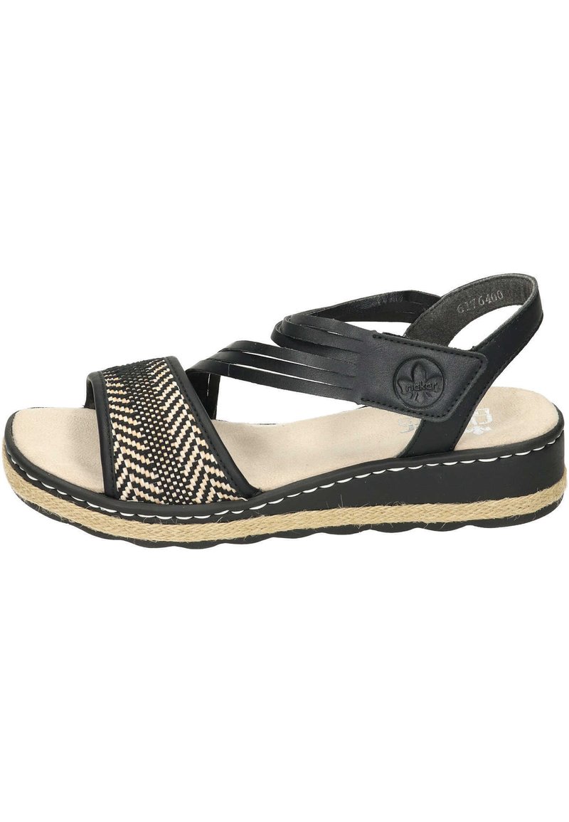 Rieker Espadrille - schwarz natur schwarz/schwarz - Zalando.de