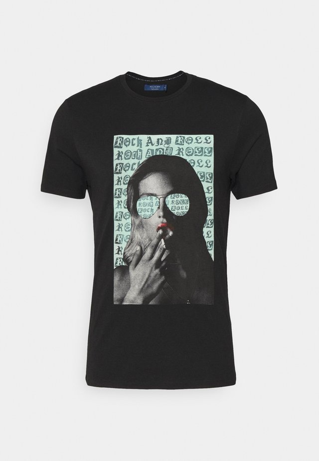 ROCK ROLL TEE - T-shirts med print - black