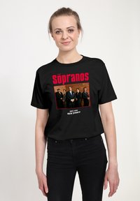 Henry Tiger THE SOPRANOS CAST - Triko s potiskem - black