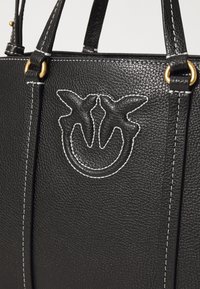 Pinko MIRANDA SHOPPER CLASSIC LOGO - Handtas - nero/antique gold