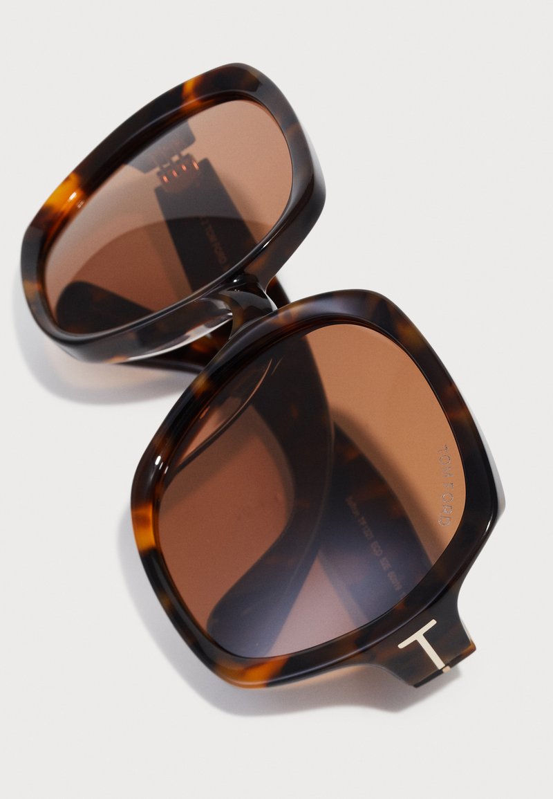 Tom Ford SAFFRON - Sunglasses - dark havana/brown/dark brown  display picture 1