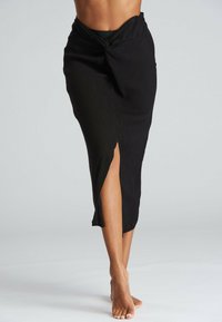 South Beach CRINKLE TWISTED SKIRT - Falda larga - black