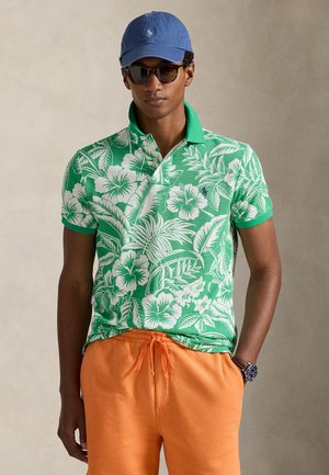 CUSTOM SLIM FIT TROPICAL MESH SHIRT - Πόλο - biscay green