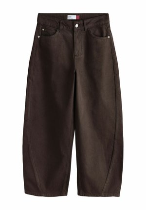 TWISTED SEAM BARREL - Baggy Jeans - chocolate brown