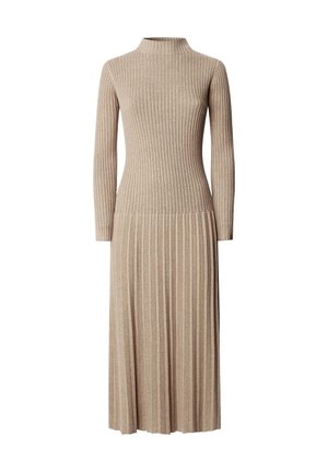 Pepe Jeans, ANNA DRESS - Strikkjoler - dark stone beige