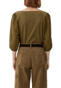s.Oliver IM FABRICMIX - Blouse - olivgrün