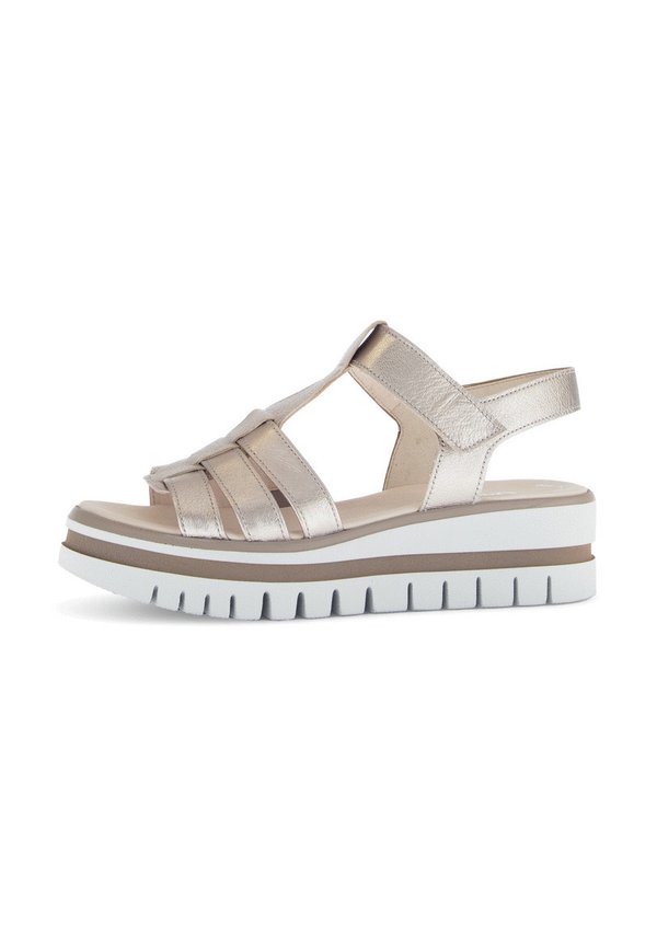 Plateausandalette - beige