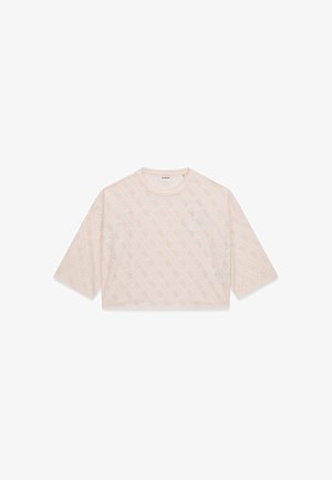 Guess, 4G-LOGO CROP-T-SHIRT - T-shirt à manches longues - mehrfarbig beige