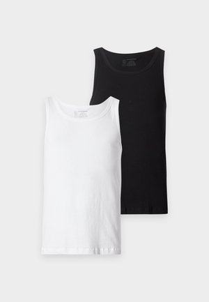 Schiesser, 2 PACK - Unterhemd/-shirt - black/off-white