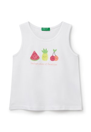 TANK WITH GLITTER GRAPHICS REGULAR FIT - Top - white