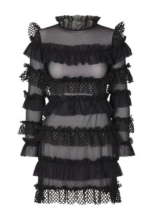 OW Collection GRACE MESH - Vestido de cóctel - black