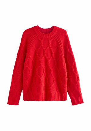 CREW NECK CABLE  - Pullover - red