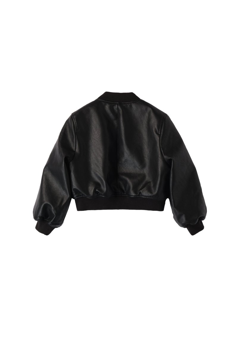 Giacca Bomberino Nero Corto Women's Bomber Jacket Sheepskin Collar