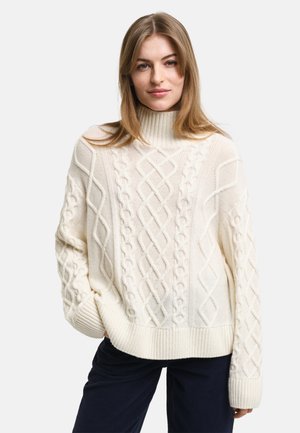 CABLE - Pullover - cream